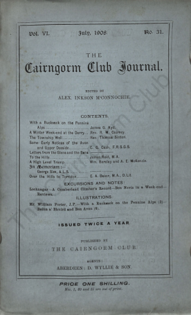 The Cairngorm Club Journal No 31 cover